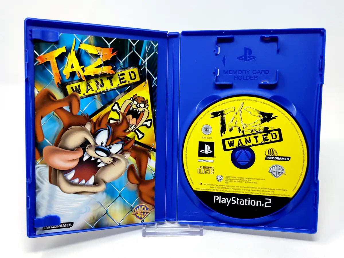 Lateral de la caja de Taz: Wanted (ESP) para PlayStation 2