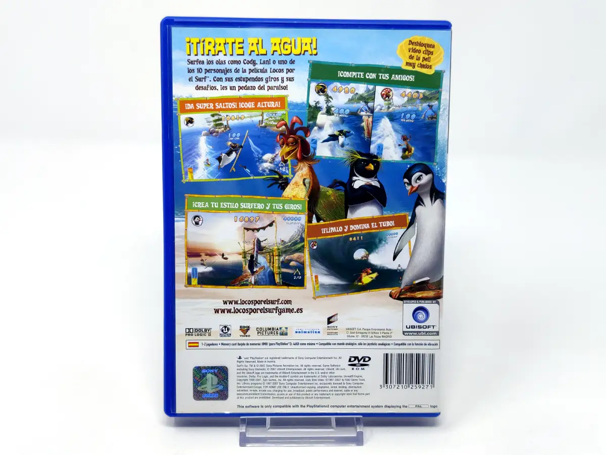 Parte trasera de Locos por el Surf (ESP) (Rebajado) para PlayStation 2, edición PAL España