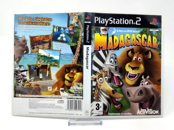Madagascar (ESP) (Carátula) para PlayStation 2, edición PAL España, de segunda mano
