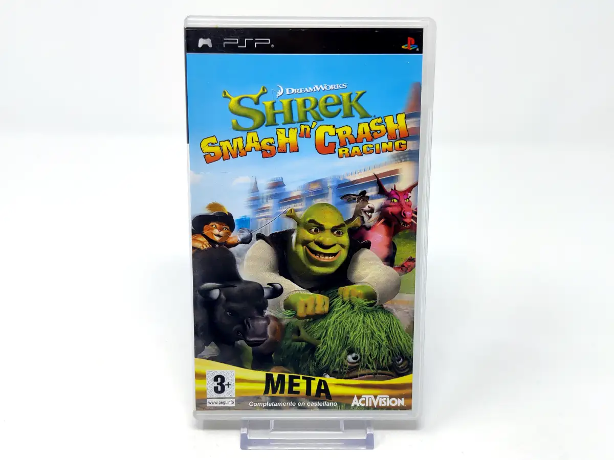 Portada de Shrek Smash n' Crash Racing (ESP) (Rebajado) para PSP, edición PAL España, de segunda mano