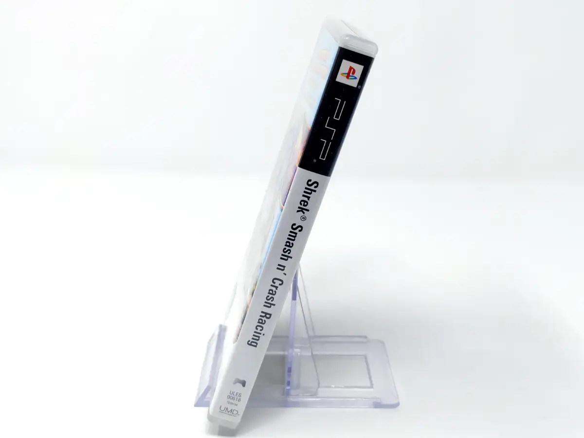 Lateral de la caja de Shrek Smash n' Crash Racing (ESP) (Rebajado) para PSP