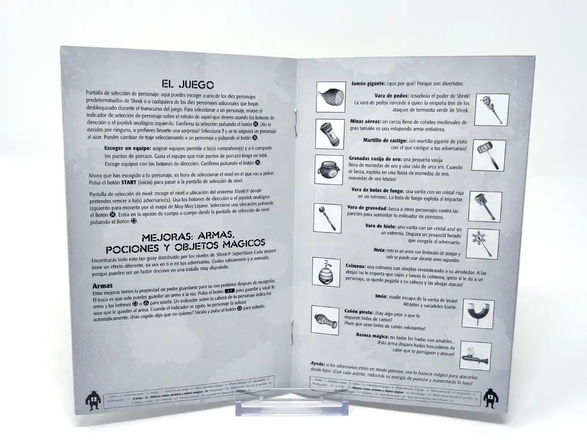 Shrek SuperSlam (ESP) (Manual) para PlayStation 2, edición PAL España, de segunda mano