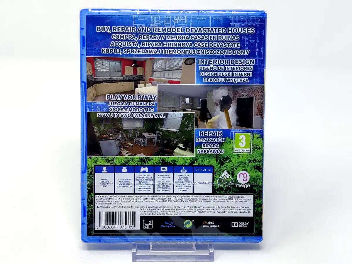 Parte trasera de House Flipper (ESP) (Precintado) para PlayStation 4, edición PAL España