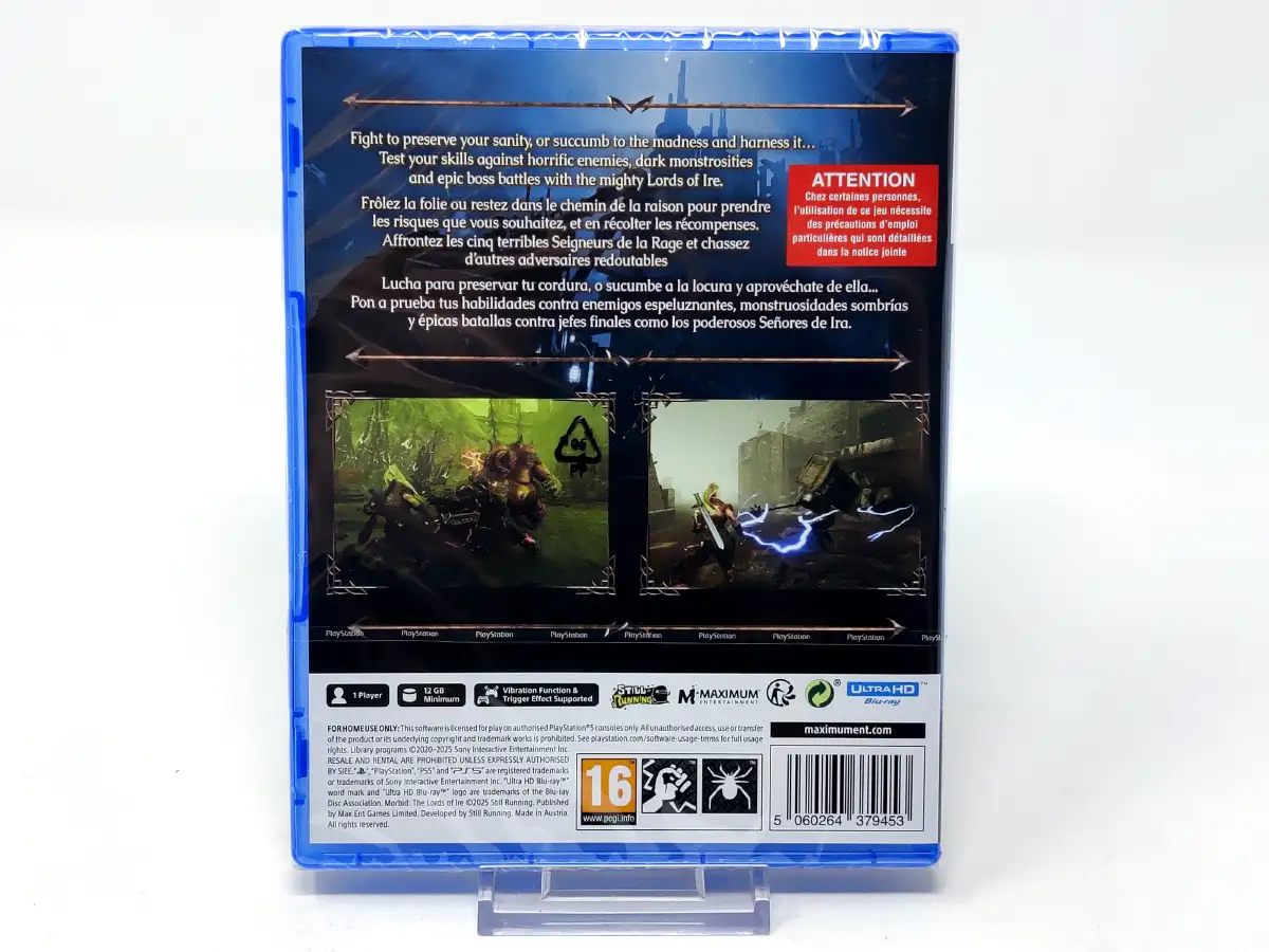 Parte trasera de Morbid: The Lords of Ire (ESP) (Precintado) para PlayStation 5, edición PAL España