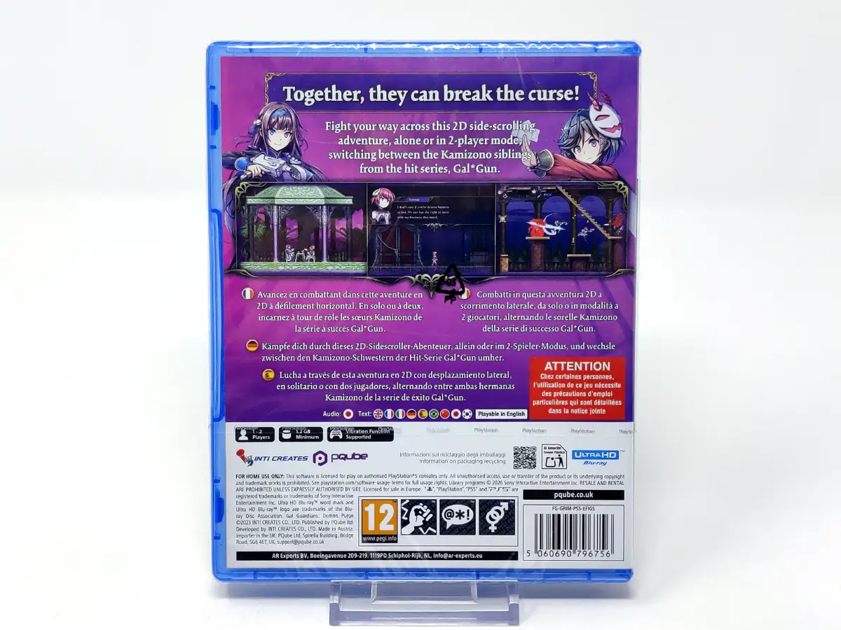 Parte trasera de Grim Guardians: Demon Purge (ESP) (Precintado) para PlayStation 5, edición PAL España