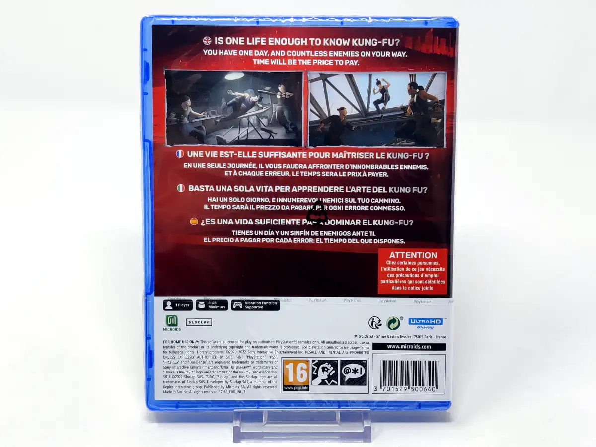 Parte trasera de Sifu (ESP) (Precintado) para PlayStation 5, edición PAL España