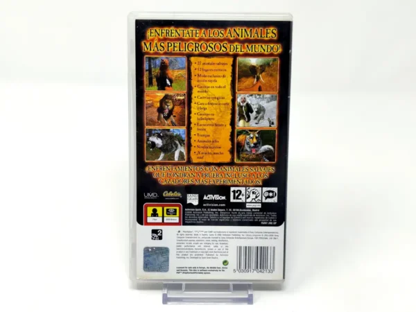 Parte trasera de Cabela's Dangerous Hunts: Ultimate Challenge (ESP) para PSP, edición PAL España