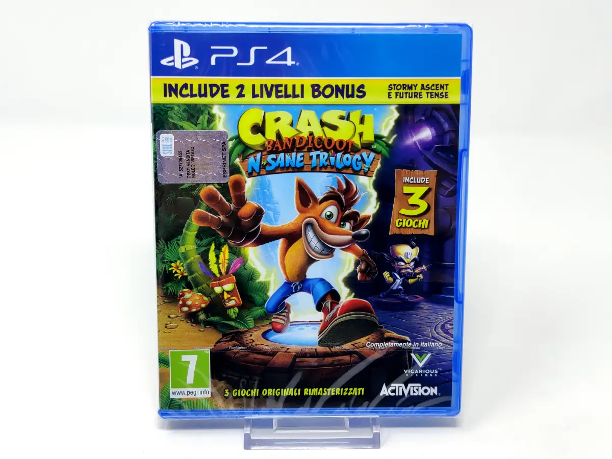 Portada de Crash Bandicoot N. Sane Trilogy 2.0 (ITA) (Precintado) para PlayStation 4, edición PAL Italia, nuevo