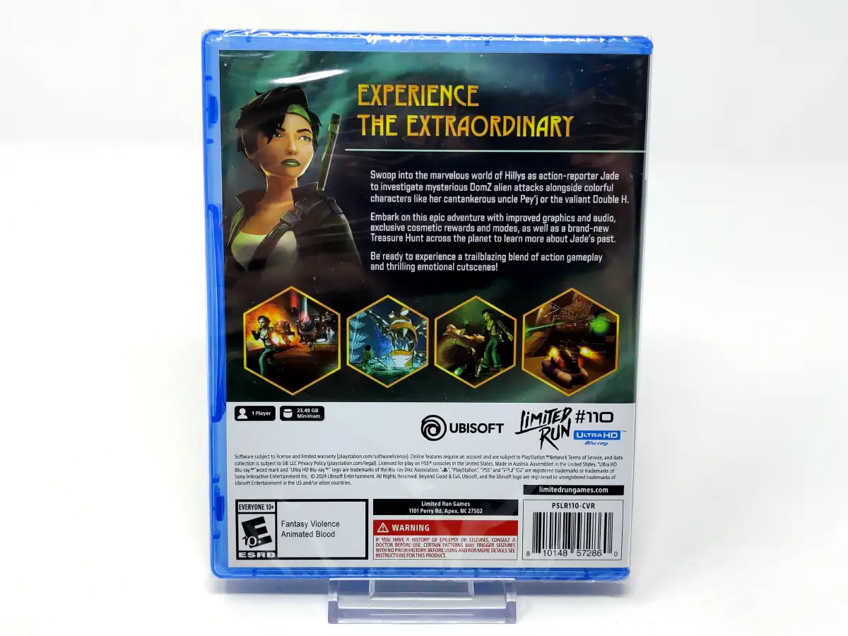 Parte trasera de Beyond Good & Evil: 20th Anniversary Edition (USA) (Precintado) para PlayStation 5, edición NTSC USA