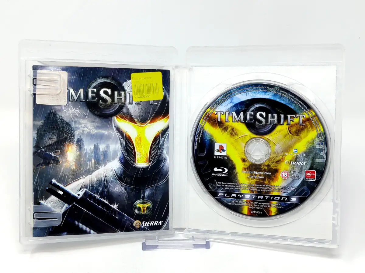 Interior del juego TimeShift (ESP) (Rebajado) para PlayStation 3 con disco y manual