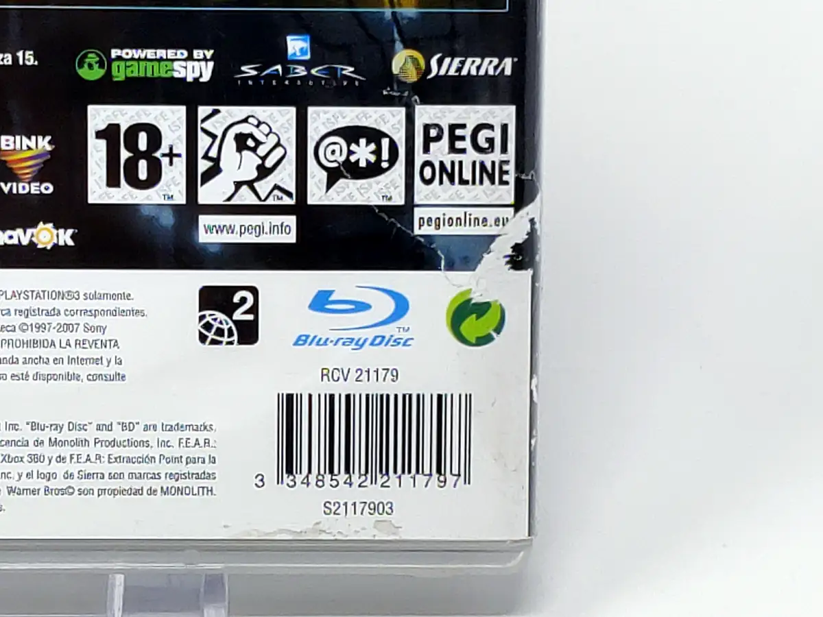 Lateral de la caja de TimeShift (ESP) (Rebajado) para PlayStation 3