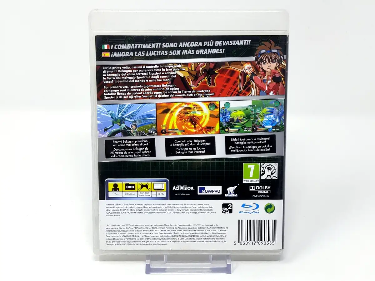 Parte trasera de Bakugan Battle Brawlers: Defenders of the Core (ESP) (Rebajado) para PlayStation 3, edición PAL España