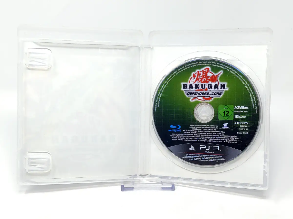 Interior del juego Bakugan Battle Brawlers: Defenders of the Core (ESP) (Rebajado) para PlayStation 3 con disco y manual