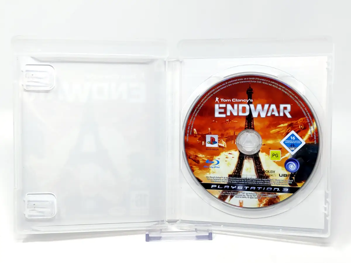 Interior del juego Tom Clancy's EndWar (ESP) para PlayStation 3 con disco y manual