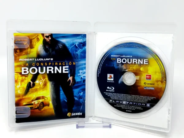 Interior del juego La conspiración Bourne (ESP) para PlayStation 3 con disco y manual