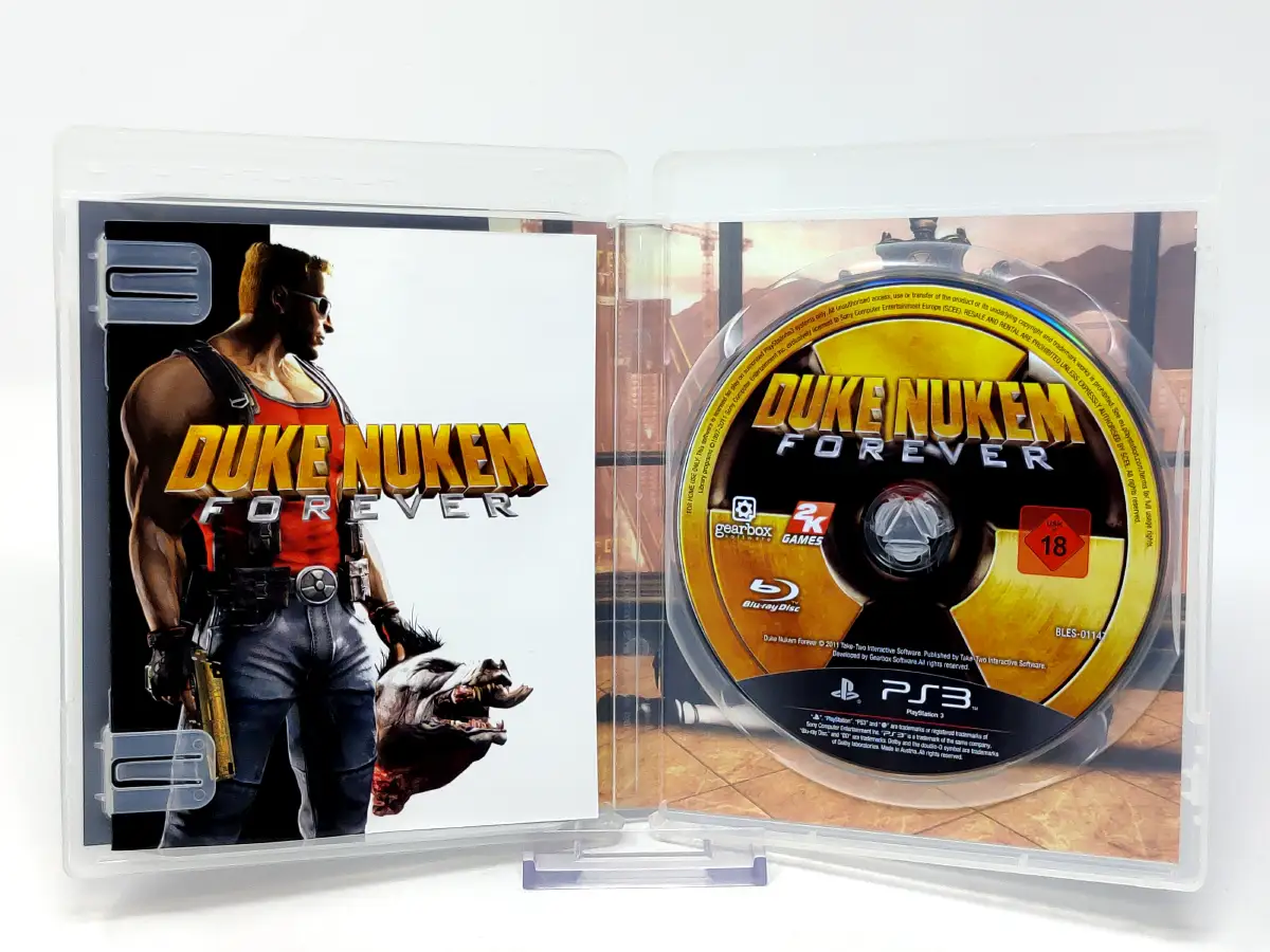 Interior del juego Duke Nukem Forever (ESP) para PlayStation 3 con disco y manual