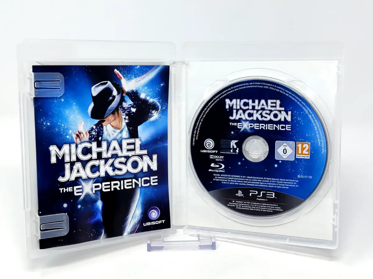 Interior del juego Michael Jackson The Experience (ESP) para PlayStation 3 con disco y manual