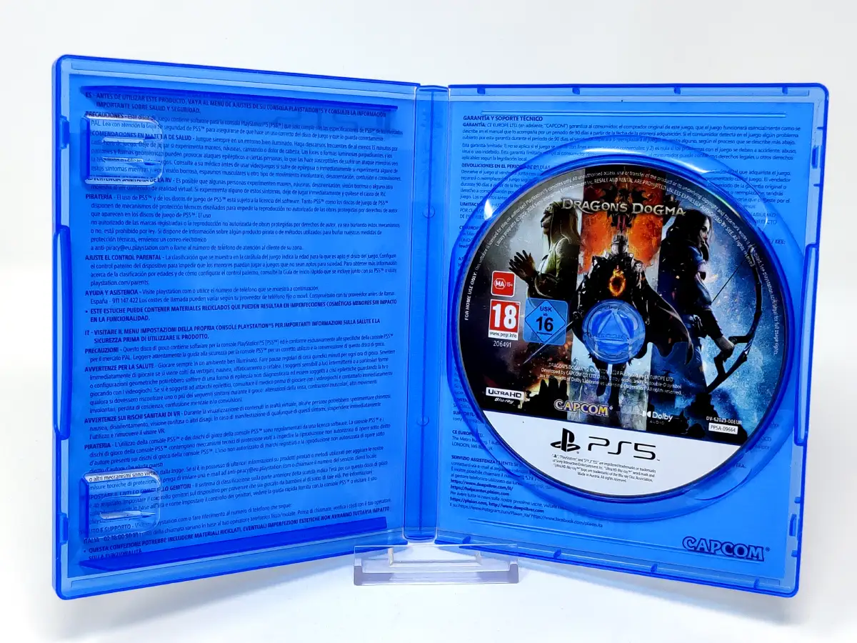 Lateral de la caja de Dragon’s Dogma 2 (ESP) para PlayStation 5