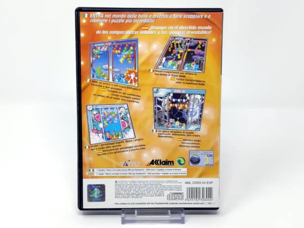 Parte trasera de Space Bust-A-Move (ESP) para PlayStation 2, edición PAL España