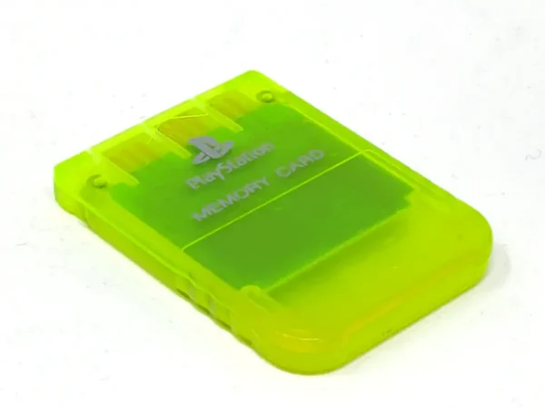 Memory Card Original (PS1) Amarillo Limón para PlayStation 1, edición PAL España, de segunda mano