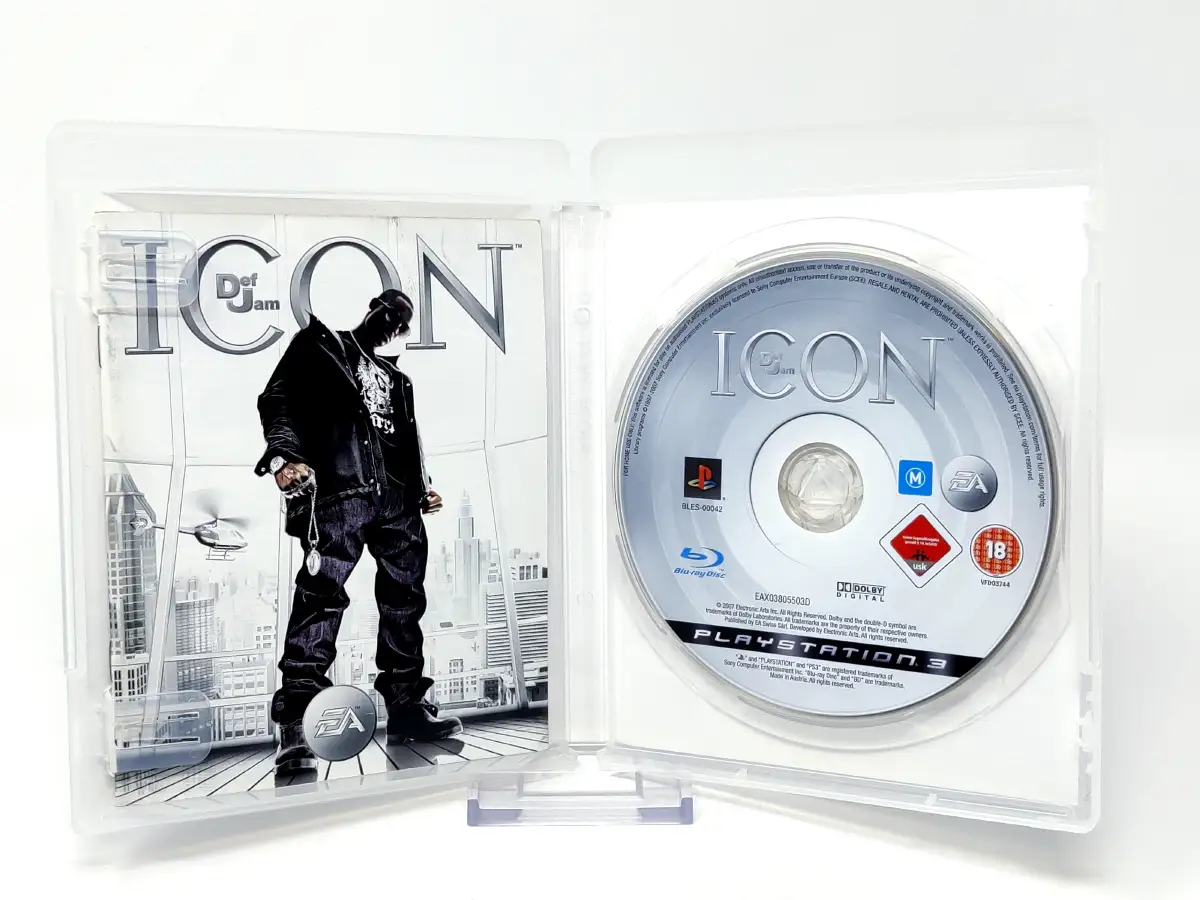 Interior del juego DEF JAM: ICON (ESP) para PlayStation 3 con disco y manual