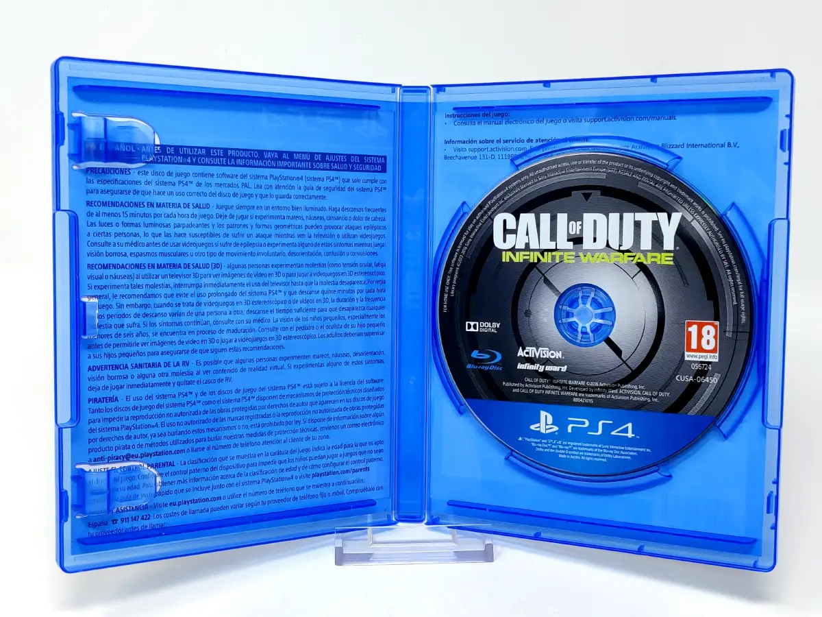 Interior del juego Call of Duty: Infinite Warfare (ESP) (Rebajado) para PlayStation 2 con disco y manual