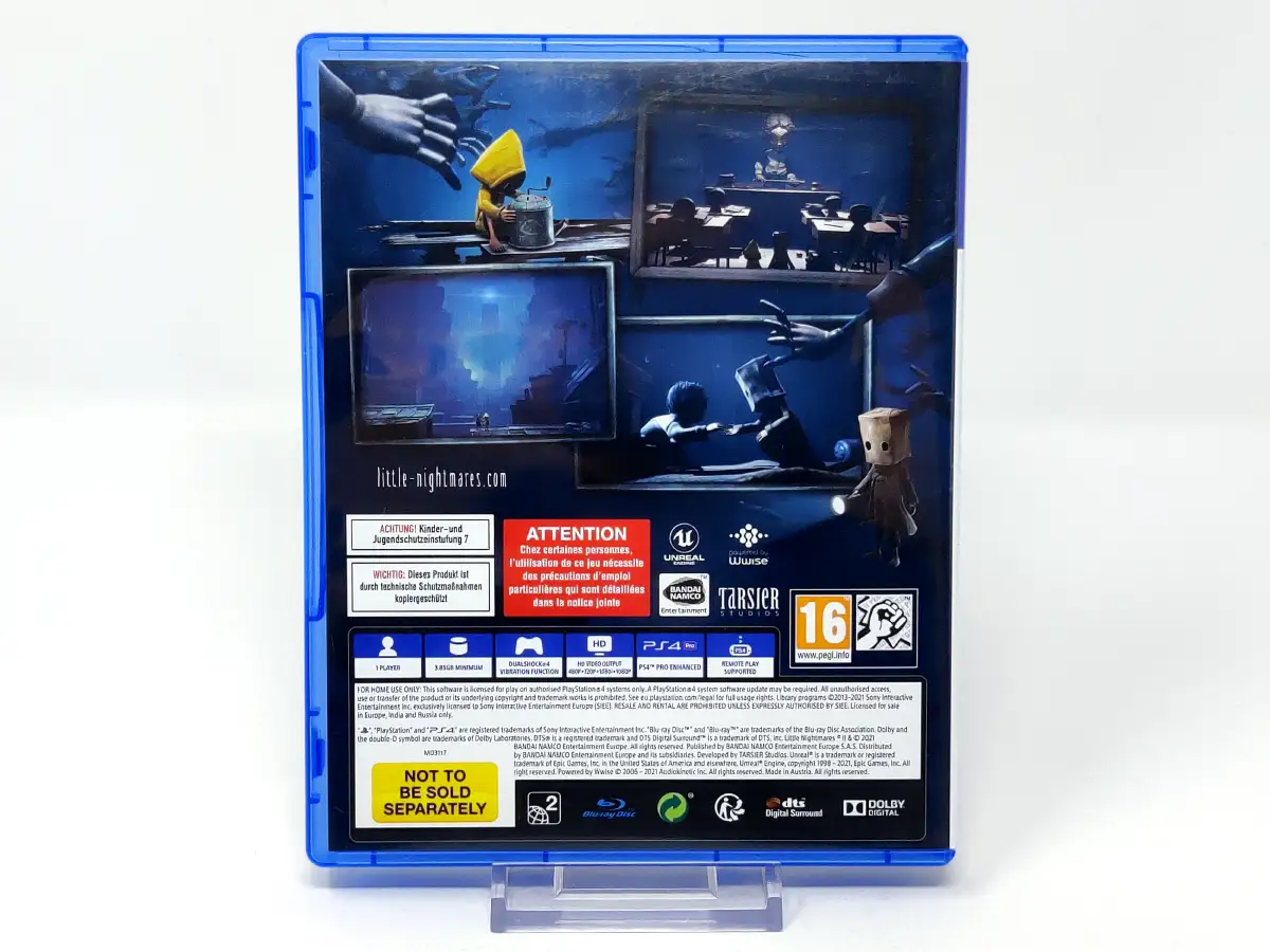 Parte trasera de Little Nightmares II (EUR) para PlayStation 4, edición PAL EUR