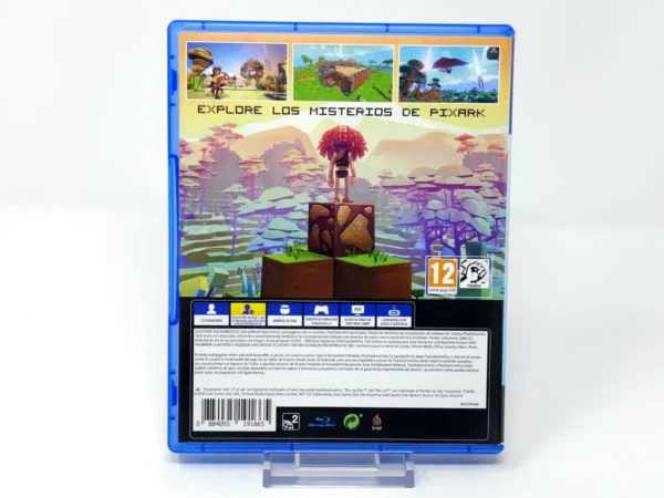 Parte trasera de PixARK (ESP) para PlayStation 4, edición PAL España