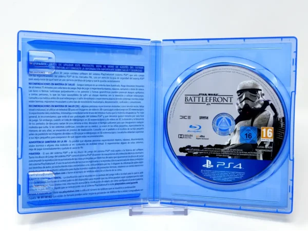 Interior del juego Star Wars: Battlefront (Ultimate Edition) (ESP) para PlayStation 4 con disco y manual