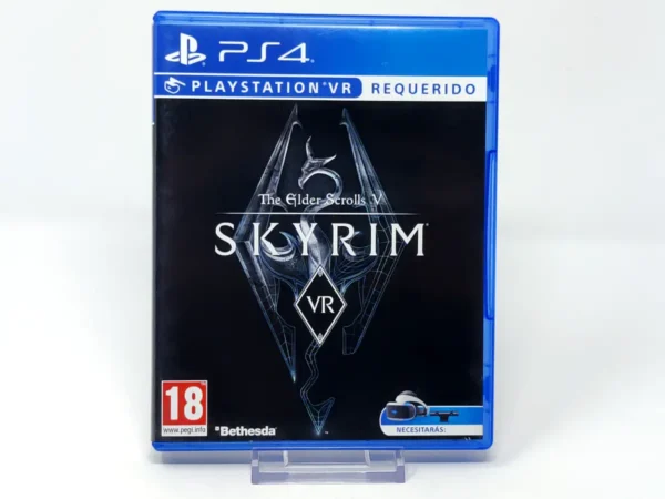 Portada de The Elder Scrolls V: Skyrim VR (ESP) para PlayStation 4, edición PAL España, de segunda mano