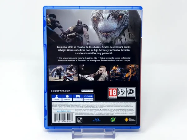 Parte trasera de God of War (ESP) (PS Hits) para PlayStation 4, edición PAL España