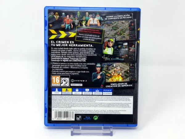 Parte trasera de Constructor (ESP) para PlayStation 4, edición PAL España
