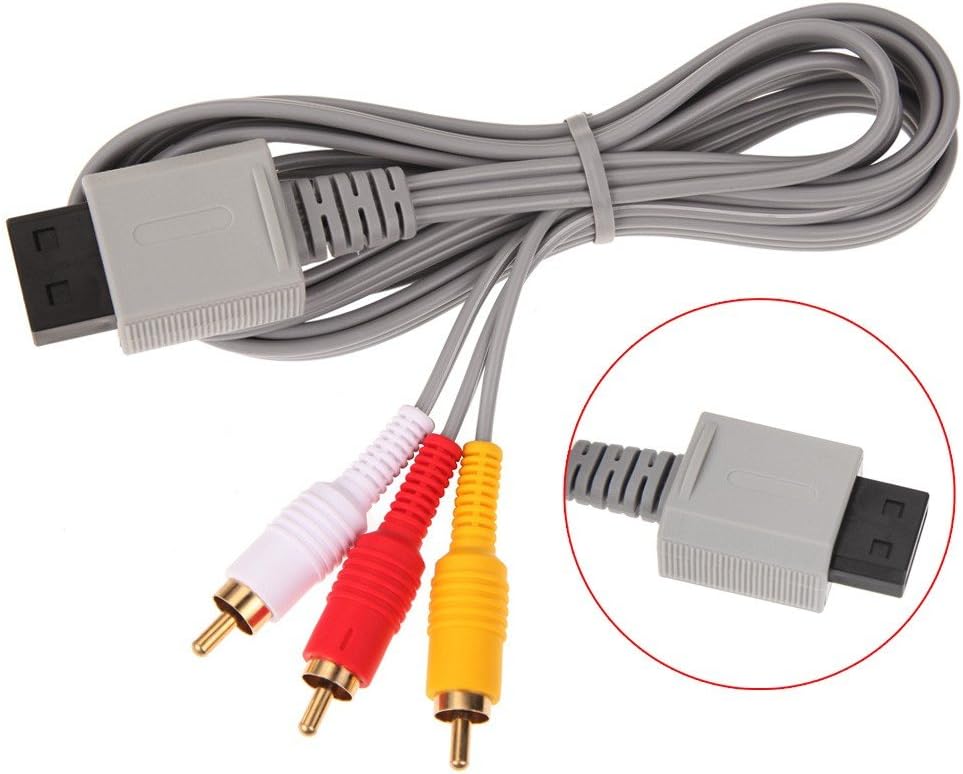 Cable Video Av Para Wii/Wii U para Nintendo Wii, edición PAL EUR, nuevo