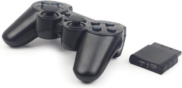 Mando Inalámbrico Negro Gembird PS2 para PlayStation 2, edición PAL EUR, nuevo