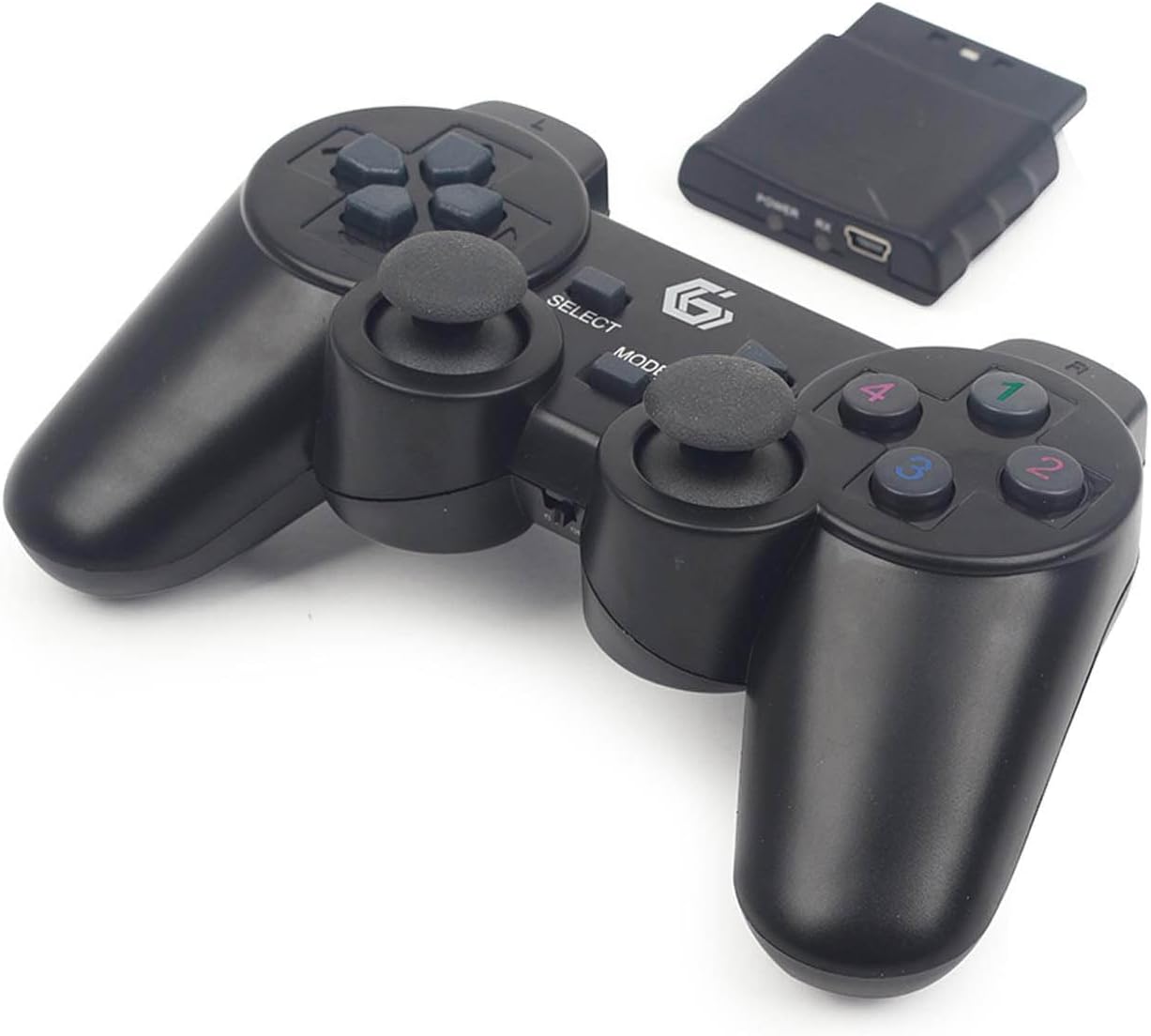 Mando Inalámbrico Negro Gembird PS2 para PlayStation 2, edición PAL EUR, nuevo