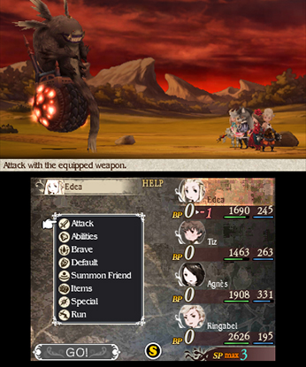 Screenshot de Bravely Default (ESP)