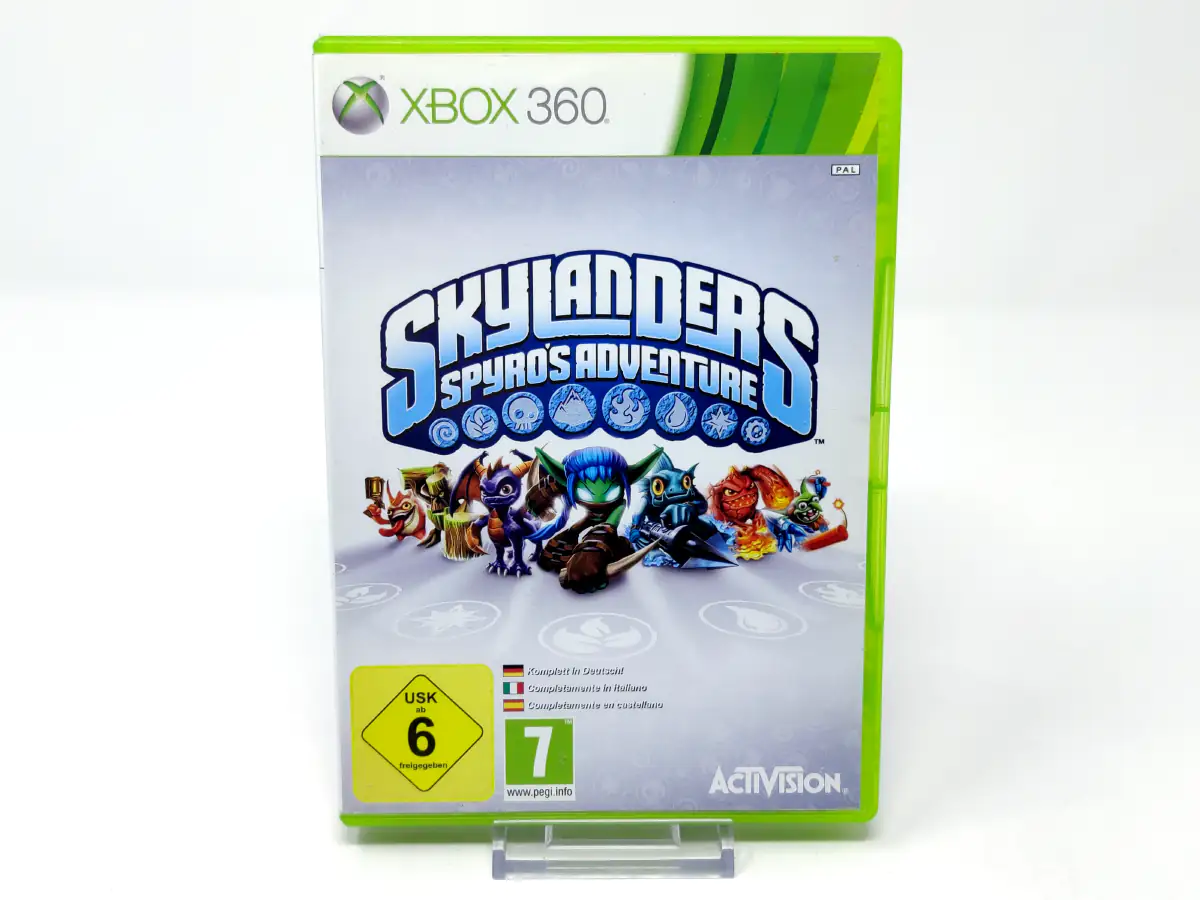 Portada de Skylanders Spyro's Adventure (ESP) para XBOX 360, edición PAL España, de segunda mano