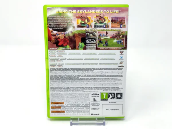 Parte trasera de Skylanders Giants (ESP) para XBOX 360, edición PAL España