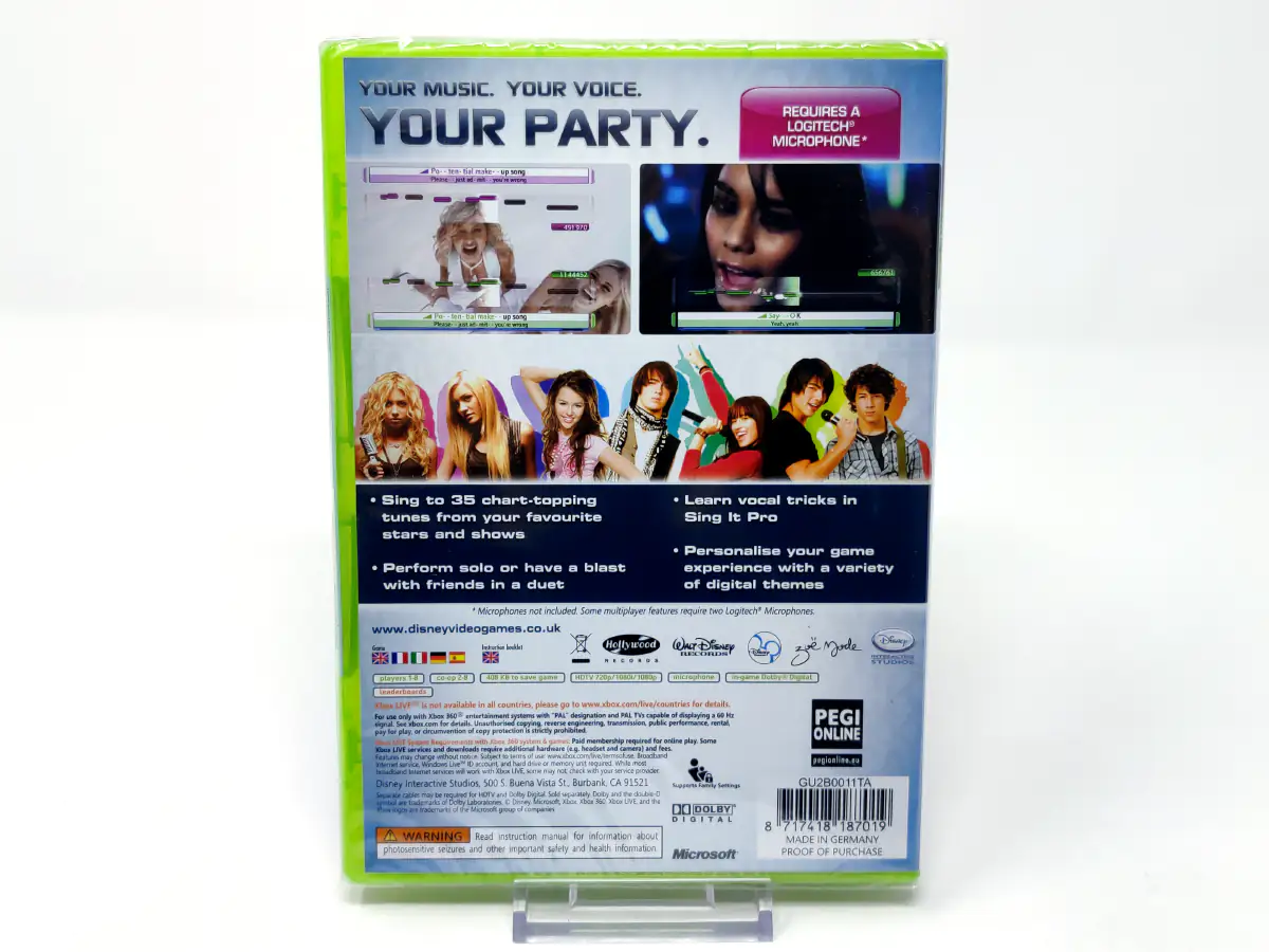 Parte trasera de Disney Sing It (UK) (Precintado) para XBOX 360, edición PAL UK