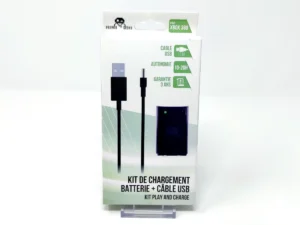 Kit de Carga Xbox360 Negro: Batería + Cable USB (Freaks and Geeks)