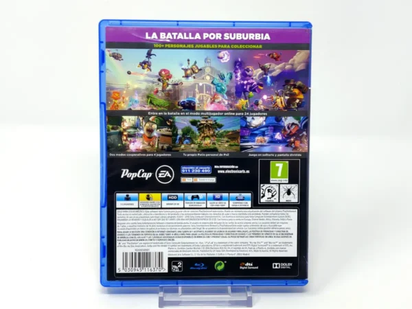 Parte trasera de Plants vs. Zombies Garden Warfare 2 (ESP) para PlayStation 4, edición PAL España