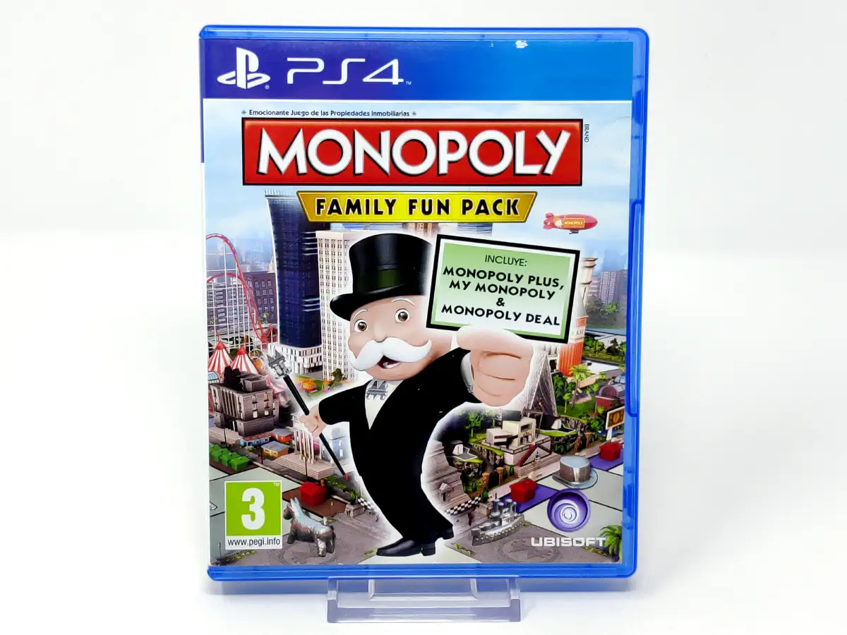 Portada de Monopoly Family Fun Pack (ESP) (Rebajado) para PlayStation 4, edición PAL España, de segunda mano