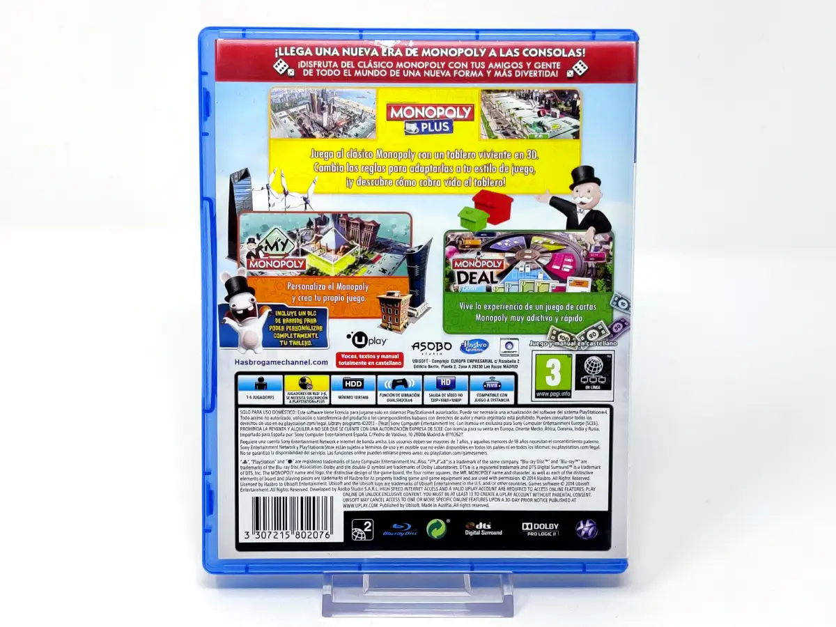 Parte trasera de Monopoly Family Fun Pack (ESP) (Rebajado) para PlayStation 4, edición PAL España