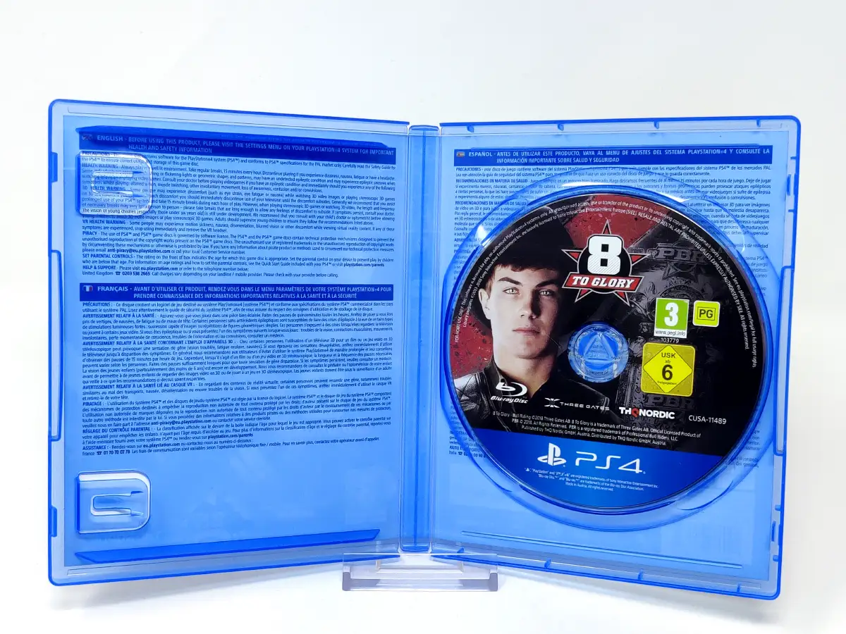 Interior del juego 8 To Glory (ESP) (Rebajado) para PlayStation 4 con disco y manual