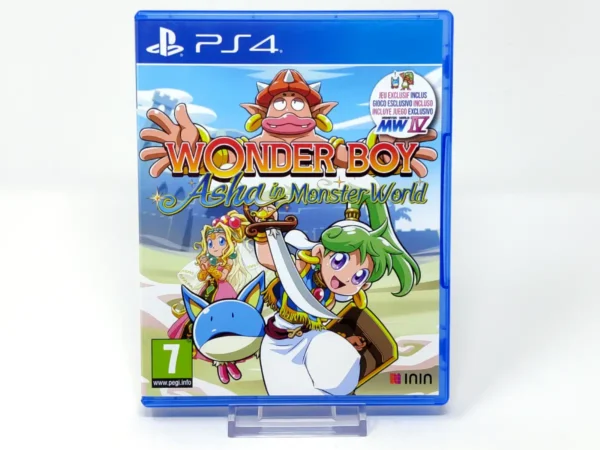 Portada de Wonder Boy: Asha in Monster World (ESP) para PlayStation 4, edición PAL España, de segunda mano