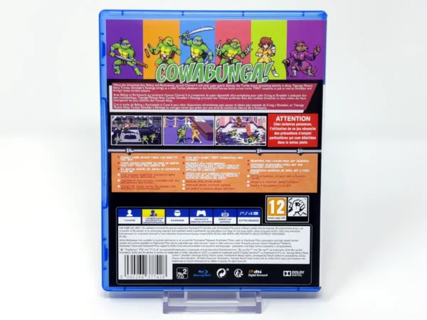 Parte trasera de Teenage Mutant Ninja Turtles: Shredder's Revenge (ESP) para PlayStation 4, edición PAL España