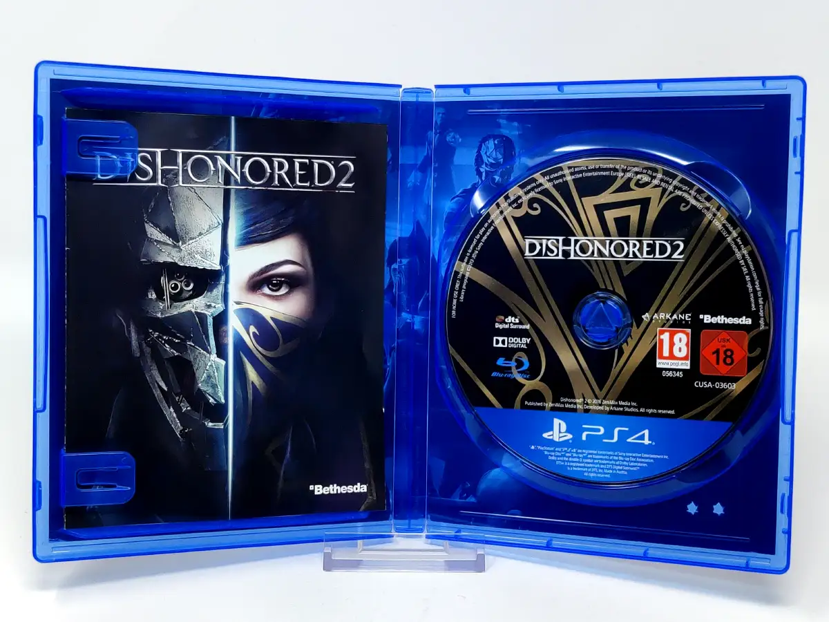 Interior del juego Dishonored 2 (ITA) (Rebajado) para PlayStation 4 con disco y manual