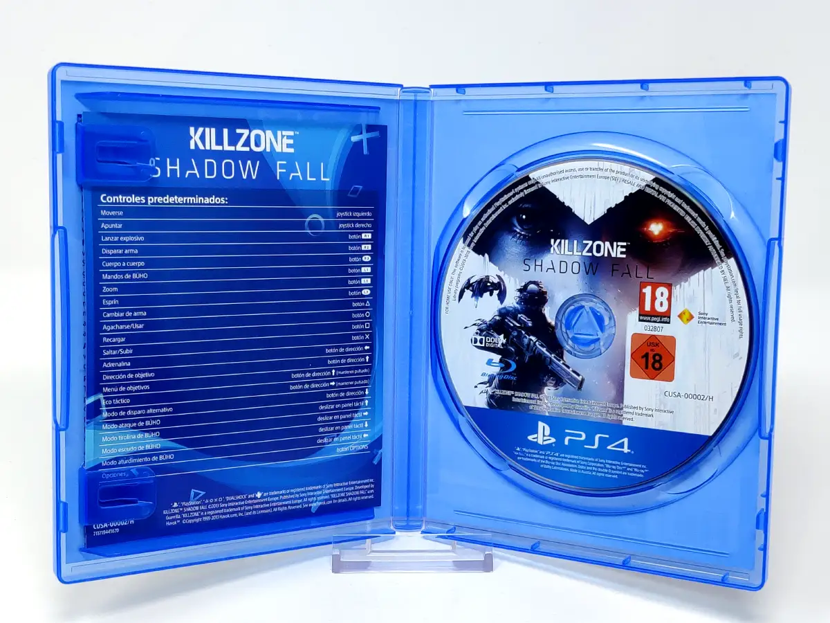 Interior del juego Killzone: Shadow Fall (ESP) (PS Hits) para PlayStation 4 con disco y manual