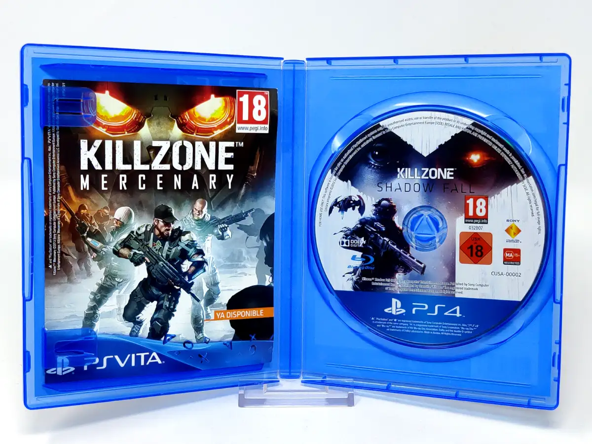Interior del juego Killzone: Shadow Fall (ESP) para PlayStation 4 con disco y manual