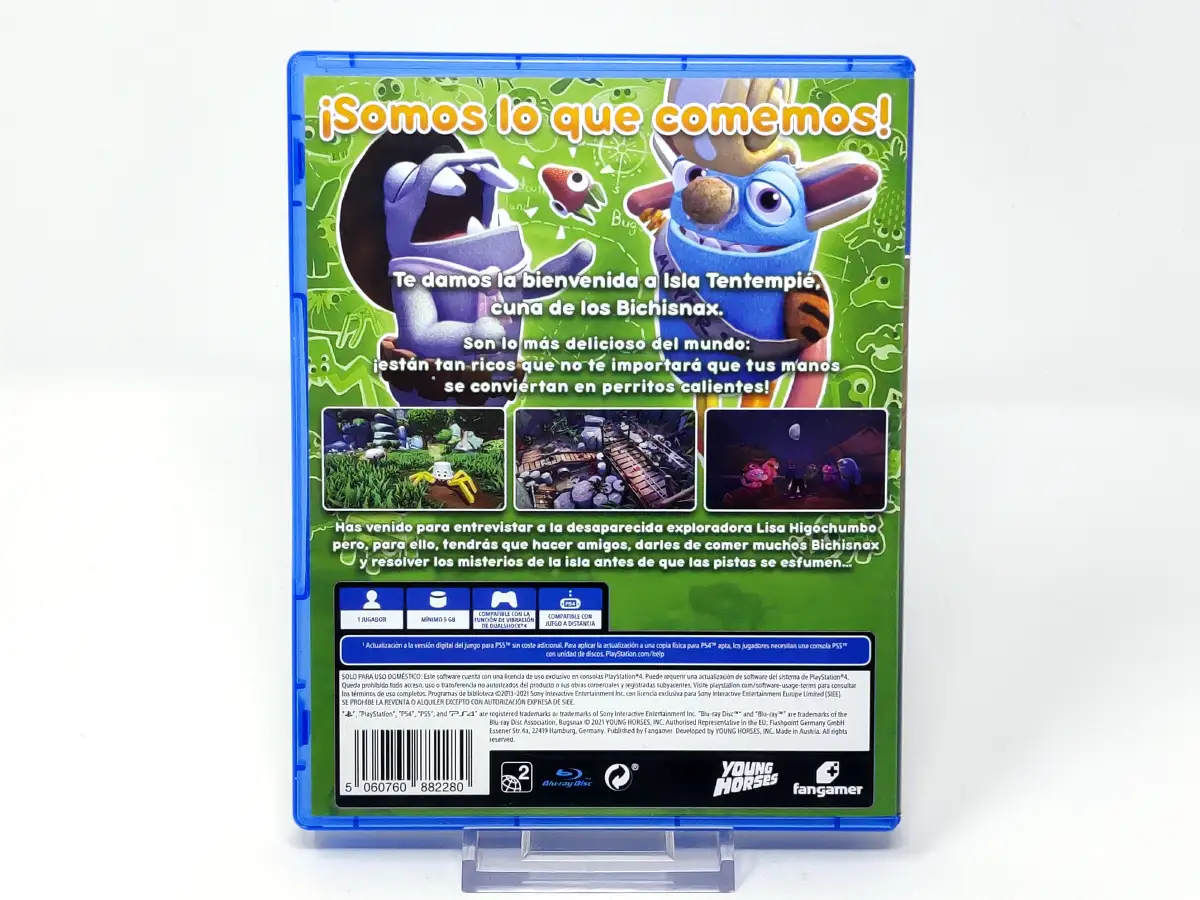Parte trasera de Bugsnax (ESP) para PlayStation 4, edición PAL España
